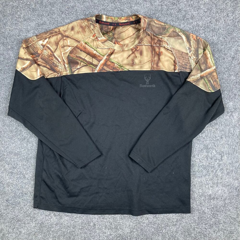 Huntworth T-Shirt Mens L Camo Long Sleeve Performance Hunting‎ Outdoor